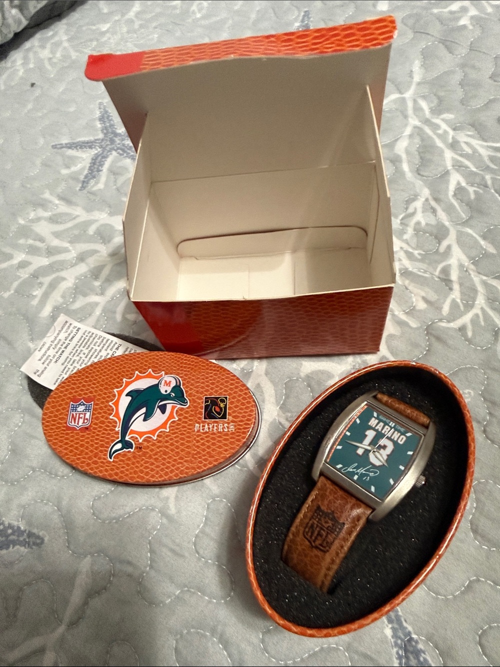 Miami Dolphins NFL Dan Marino Signature Watch - Brown/Teal